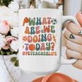 Retro PE Teacher What Are We Doing Today School Coach Women Graphic Print Coffee Mug, Pe Teacher Gifts, funny design
