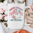 Retro Pink Christmas Santa's Favorite Art Teacher Artist Graphic Print Coffee Mug, funny design Retro Pink Christmas Santa's Favorite Art Teacher Artist Graphic Print Coffee Mug, funny design