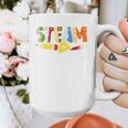 Steam Teacher Science Tech Engineering Arts Maker Graphic Print Coffee Mug, Science Teacher Gifts, funny design