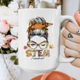 STEM Teacher Messy Bun Fall Vibes Autumn Thanksgiving Men Women Graphic Print Coffee Mug, funny design STEM Teacher Messy Bun Fall Vibes Autumn Thanksgiving Men Women Graphic Print Coffee Mug, funny design
