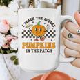 I Teach The Cutest Pumpkins In The Patch Groovy Teacher Fall Graphic Print Coffee Mug, Groovy Teacher Gifts, funny design