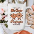 I Teach The Cutest Pumpkins In The Patch Retro Teacher Fall Graphic Print Coffee Mug, funny design
