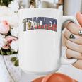 Teacher Filipino Vintage Heritage DNA Flag Graphic Print Coffee Mug, funny design