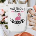 This Teacher Loves Her Flock Cute Flamingo Teacher Graphic Print Coffee Mug, funny design This Teacher Loves Her Flock Cute Flamingo Teacher Graphic Print Coffee Mug, funny design