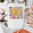 Teacher Pencil Coquette Bow Back To School Teacher Graphic Print Coffee Mug, funny design