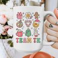 Team TK Teacher Christmas Groovy Smile Face Girl Boy Kid TK Graphic Print Coffee Mug, Groovy Teacher Gifts, funny design Team TK Teacher Christmas Groovy Smile Face Girl Boy Kid TK Graphic Print Coffee Mug, Groovy Teacher Gifts, funny design