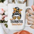 Thanksgiving Shirt Teacher Women Messy Bun Thankful Teacher Graphic Print Coffee Mug, funny design Thanksgiving Shirt Teacher Women Messy Bun Thankful Teacher Graphic Print Coffee Mug, funny design