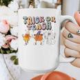 Trick Or Teach Candy Corn Pumpkin Ghost Teacher Graphic Print Coffee Mug, funny design Trick Or Teach Candy Corn Pumpkin Ghost Teacher Graphic Print Coffee Mug, funny design