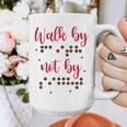 Visually Impaired Teacher Braille Bible Verse Walk By Faith Graphic Print Coffee Mug, funny design Visually Impaired Teacher Braille Bible Verse Walk By Faith Graphic Print Coffee Mug, funny design