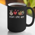 Art Teacher Peace Love Art For Artists And Painters Graphic Print Coffee Mug, funny gift Art Teacher Peace Love Art For Artists And Painters Graphic Print Coffee Mug, funny gift