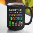 Battery Life Of a Preschool School Teacher School Week Graphic Print Coffee Mug, funny gift