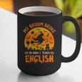 My Broom Broke So Now I Teach English Halloween Teacher Graphic Print Coffee Mug, English Teacher Mugs, funny gift