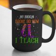 My Broom Broke So Now I Teach Teacher Witch Halloween Graphic Print Coffee Mug, funny gift