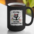 Cat It's Fine I'm Fine Everything Is Fine Teacher Life Graphic Print Coffee Mug, funny gift Cat It's Fine I'm Fine Everything Is Fine Teacher Life Graphic Print Coffee Mug, funny gift