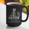 Cation Chemistry Humor Science Teacher Cat Pun Graphic Print Coffee Mug, Science Teacher Mugs, funny gift