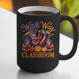 Way To Classroom Halloween Witch Three Cute Sloths Teacher Graphic Print Coffee Mug, funny gift Way To Classroom Halloween Witch Three Cute Sloths Teacher Graphic Print Coffee Mug, funny gift
