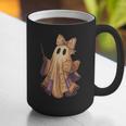 Coquette Music Note Patchwork Ghost Music Teacher Halloween Graphic Print Coffee Mug, funny gift