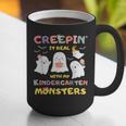 Creepin It Real With Kindergarten Monsters Halloween Teacher Graphic Print Coffee Mug, funny gift Creepin It Real With Kindergarten Monsters Halloween Teacher Graphic Print Coffee Mug, funny gift