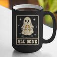 All Done Sign Language Ghost Speech Pathology Teacher Graphic Print Coffee Mug, funny gift