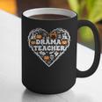 Drama Teacher Heart Pumpkin Ghost Halloween Kids Graphic Print Coffee Mug, funny gift
