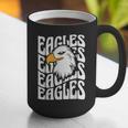 Eagles School Sports Fan Team Spirit Teacher Parent Student Graphic Print Coffee Mug, funny gift