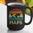 Easily Distracted By Maps Geography Teacher Graphic Print Coffee Mug, funny gift Easily Distracted By Maps Geography Teacher Graphic Print Coffee Mug, funny gift