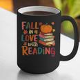 Fall In Love With Reading Autumn Thanksgiving Shirt Teacher Graphic Print Coffee Mug, funny gift