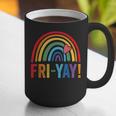 Fri-Yay Friyay Rainbow Colors Teacher Childrens Fun Designs Graphic Print Coffee Mug, funny gift Fri-Yay Friyay Rainbow Colors Teacher Childrens Fun Designs Graphic Print Coffee Mug, funny gift