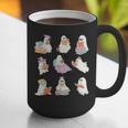 Ghost Book Reading Halloween Books Lover Teacher Kids Graphic Print Coffee Mug, funny gift