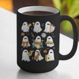 Halloween Ghost Music Teacher Playing Instruments Graphic Print Coffee Mug, funny gift Halloween Ghost Music Teacher Playing Instruments Graphic Print Coffee Mug, funny gift