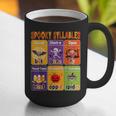 Halloween Spooky Syllable Types Teacher Educational Graphic Print Coffee Mug, funny gift