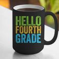 Hello Fourth Grade Shirt 4th Grade Boy Girl Student Teacher Graphic Print Coffee Mug, 4th Grade Teacher Mugs, funny gift