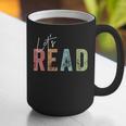 Let's Read Book Nerd Reading Book Lover Librarian Teacher Graphic Print Coffee Mug, funny gift