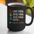 Love Daycare Provider Childcare Teacher Tie Dye Graphic Print Coffee Mug, funny gift