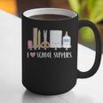 I Love School Supplies Teacher Shirt Graphic Print Coffee Mug, funny gift
