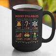 Merry Syllables Teacher Christmas Educational Kids Graphic Print Coffee Mug, funny gift Merry Syllables Teacher Christmas Educational Kids Graphic Print Coffee Mug, funny gift