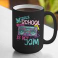 Middle School Is My Jam Cute Teacher Shirt 80's 90's Styl Graphic Print Coffee Mug, funny gift