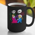 Nerdy Pythagoras Fighting Over C Squared Math Teacher Graphic Print Coffee Mug, funny gift