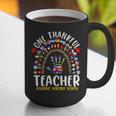 Hispanic Heritage Month One Thankful Teacher Rainbow Graphic Print Coffee Mug, funny gift