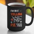 PE Teacher Voice PE Teacher School Fitness Class Graphic Print Coffee Mug, Pe Teacher Mugs, funny gift