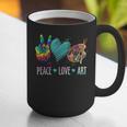 Peace Love Art Painting Palette Art Teacher Graphic Print Coffee Mug, funny gift Peace Love Art Painting Palette Art Teacher Graphic Print Coffee Mug, funny gift