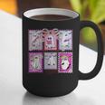 Preppy Spooky Teacher Halloween Ghost Coquette Bow Autumn Graphic Print Coffee Mug, funny gift