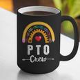 PTO Crew Parent School Volunteer Board Mom Parent Teacher Graphic Print Coffee Mug, funny gift
