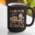 Pumpkin Spice Makes Teacher Nice Retro Fall Spooky Season Graphic Print Coffee Mug, funny gift Pumpkin Spice Makes Teacher Nice Retro Fall Spooky Season Graphic Print Coffee Mug, funny gift