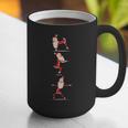 Santa Yoga Poses For Yogi Teacher Christmas Yoga Poses Graphic Print Coffee Mug, funny gift