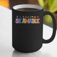 Se Amable Be Kind In Spanish Groovy Teacher Flowers Graphic Print Coffee Mug, Groovy Teacher Mugs, funny gift