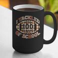 I Tackled 100 Days Of School Football Boys Girls Teachers Graphic Print Coffee Mug, funny gift