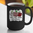 Teach Love Inspire Pre-k Teacher Apple Leopard Red Plain Graphic Print Coffee Mug, funny gift