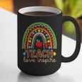 Teach Love Inspire Rainbow Leopard Cheetah Print Teacher Graphic Print Coffee Mug, funny gift Teach Love Inspire Rainbow Leopard Cheetah Print Teacher Graphic Print Coffee Mug, funny gift