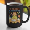 I Teach In My Pajamas Crayon Home School Teacher PJs Graphic Print Coffee Mug, funny gift I Teach In My Pajamas Crayon Home School Teacher PJs Graphic Print Coffee Mug, funny gift